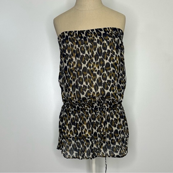 Forever21 animal print strapless top cover up Medium - Picture 4 of 16